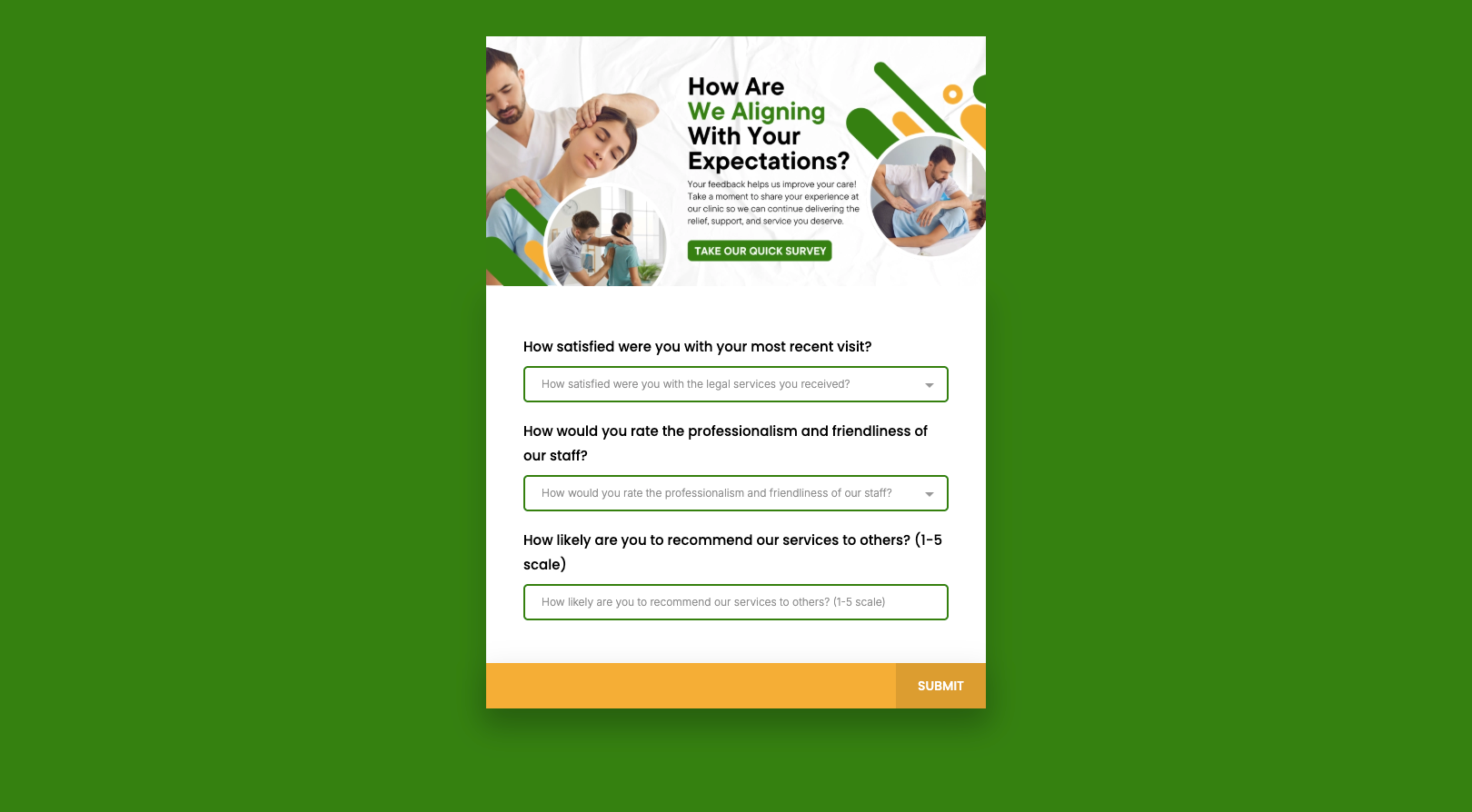 Chiropractor Customer Satisfaction - Survey